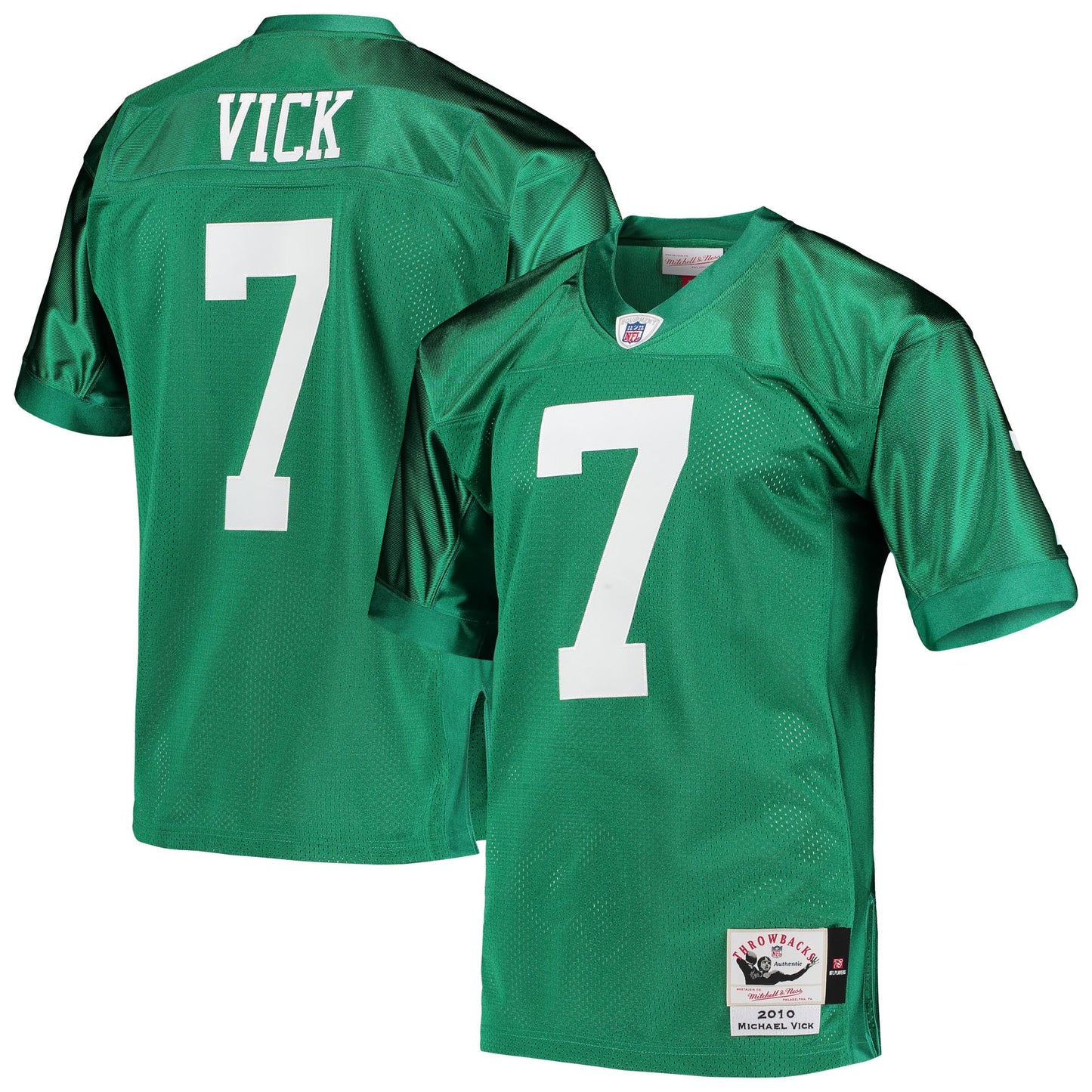 Michael Vick Philadelphia Eagles Mitchell & Ness 2010 Authentic Throwback Retired Player Jersey - Kelly Green