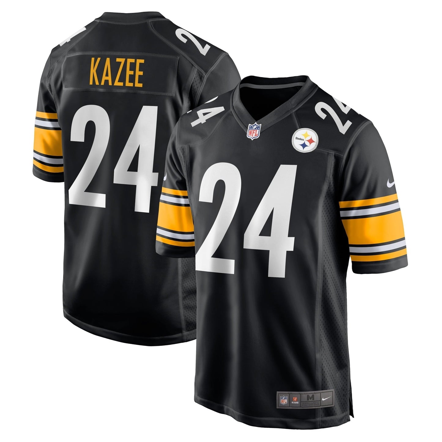 Men's Nike Damontae Kazee Black Pittsburgh Steelers Game Player Jersey