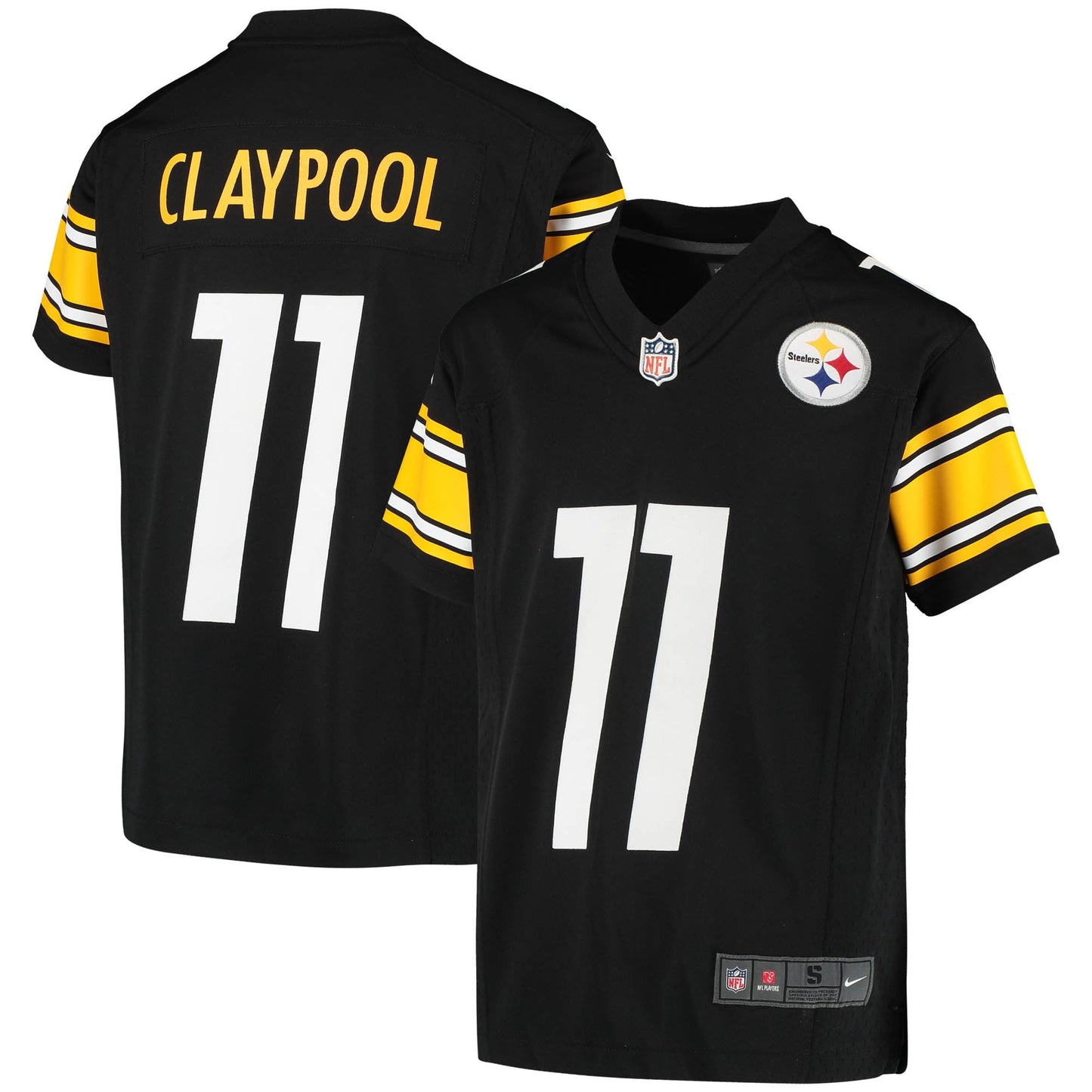 Youth Nike Chase Claypool Black Pittsburgh Steelers Game Jersey