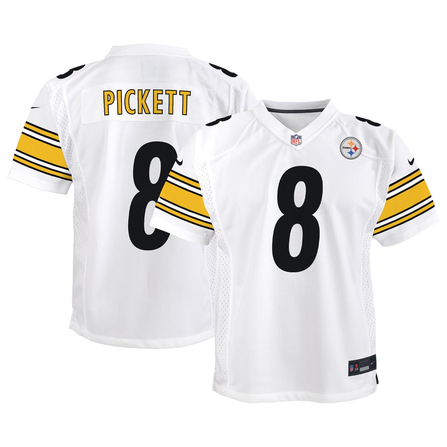 Kenny Pickett Pittsburgh Steelers Nike Youth Game Jersey - White