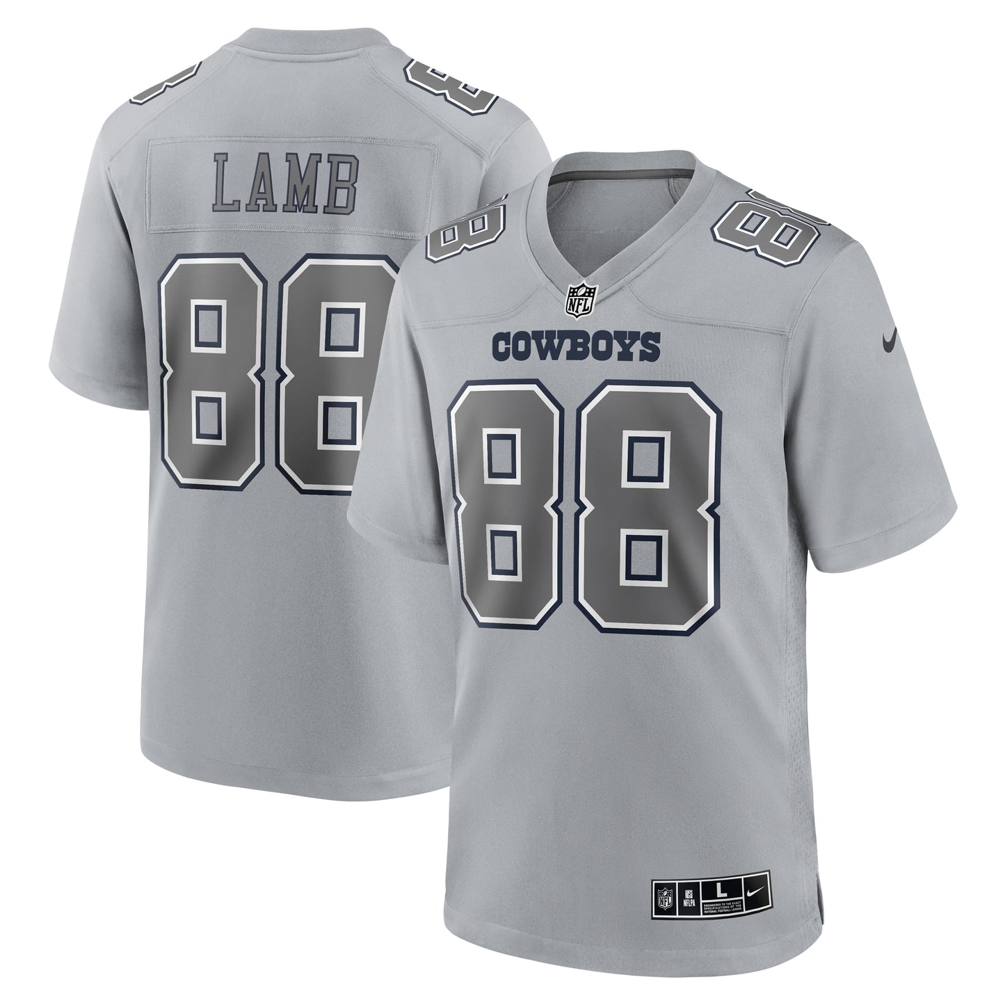 CeeDee Lamb Dallas Cowboys Nike Atmosphere Fashion Game Jersey - Gray