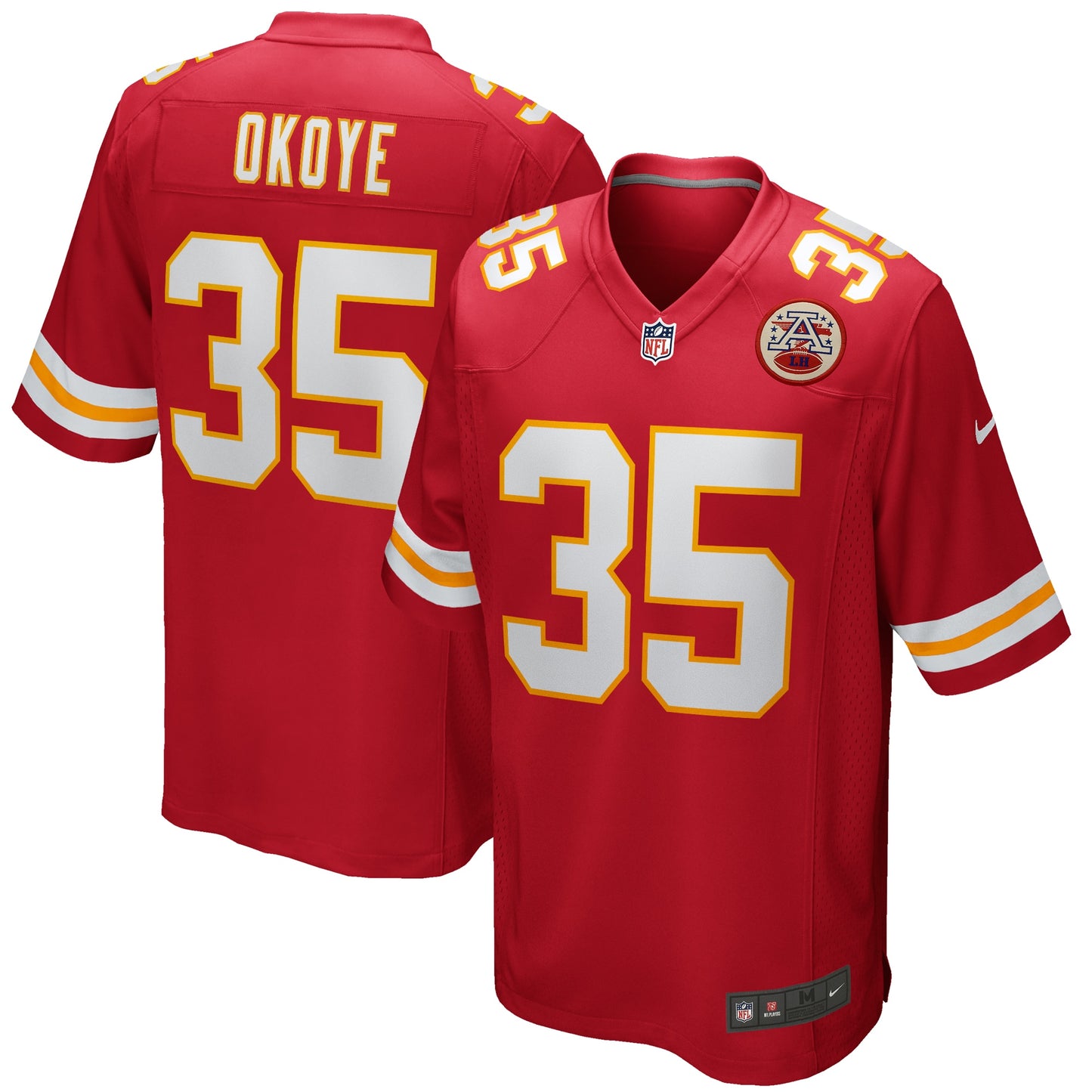 Christian Okoye Kansas City Chiefs Nike Game Retired Player Jersey - Red